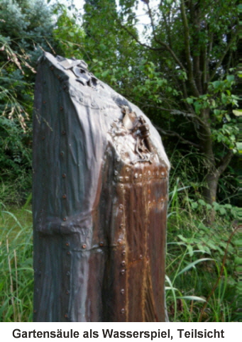 Gartens�ule als Wasserspiel (Teilsicht) m