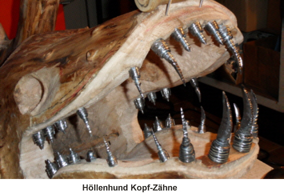 H�llenhund Kopf-Z�hne m